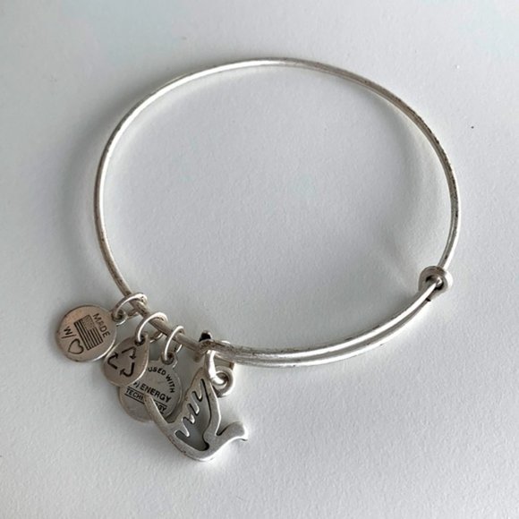Alex and Ani Sacred Dove Charm Bangle - Picture 1 of 4